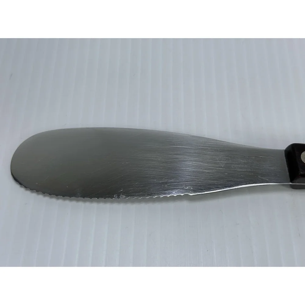 CUTCO Classic 1768 KN Spatula Spreader Serrated Knife Dark Brown Handle USA